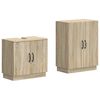 vidaXL Set de dulapuri pentru baie, 2 piese HOORN Stejar Sonoma