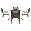 vidaXL Set masă de grădină 5 pcs Bronz Aluminiu turnat