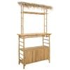 vidaXL Masă de bar exterioară natural 110 x 50 x 209 cm Bambus
