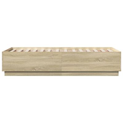 vidaXL Cadru de pat, stejar sonoma, 75x190 cm, lemn prelucrat