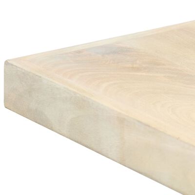 vidaXL Masă de bucătărie, alb, 160x80x75 cm, lemn masiv de mango