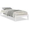 vidaXL Cadru pat foarte lung fără saltea alb 80x220 cm lemn masiv pin