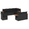 vidaXL Patio Sofa Set 8-Locuri Black