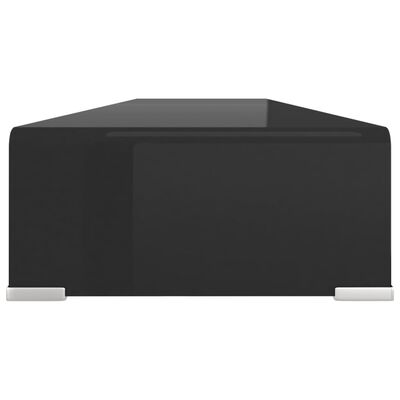 vidaXL Stand TV/Suport monitor sticlă, 120x30x13 cm, negru