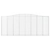 vidaXL Coș gabion arcuit, 400x30x160/180 cm, fier galvanizat