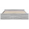 vidaXL Cadru de pat cu sertare gri sonoma 200x200 cm lemn prelucrat