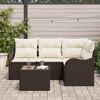 vidaXL Set de canapele pentru grădină cu pernă 5 pcs Gri Rattan poli