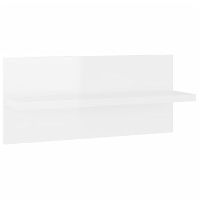vidaXL Rafturi de perete, 2 buc., alb extralucios, 40x11,5x18 cm, PAL