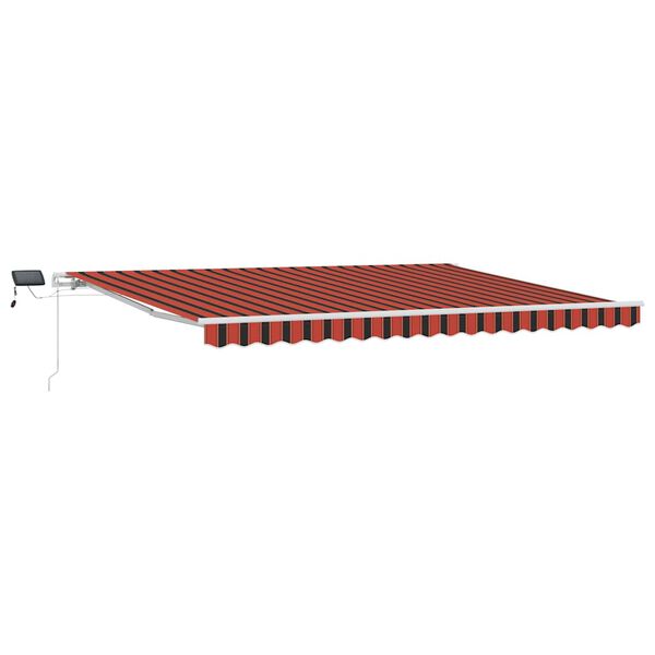 vidaXL Cortina Retractabilă Manual portocaliu și maro 450 &times; 350 cm