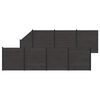 vidaXL Set de Gard 8 buc. 1311 x 186 cm WPC și Aluminiu Negru