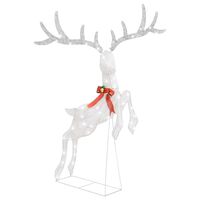 vidaXL Decorațiune ren zburător de Crăciun 120 LED alb rece& argintiu