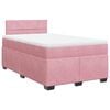 vidaXL Pat box spring cu saltea, negru, 120x190 cm, catifea