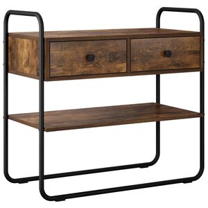 vidaXL Masă de consolă Stejar fumuriu 80 x 40 x 75 cm Lemn prelucrat
