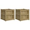 vidaXL Jardiniere de gradina , 2 buc., lemn de pin impregnat