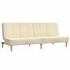vidaXL Canapea extensibilă cu 2 locuri, crem, material textil