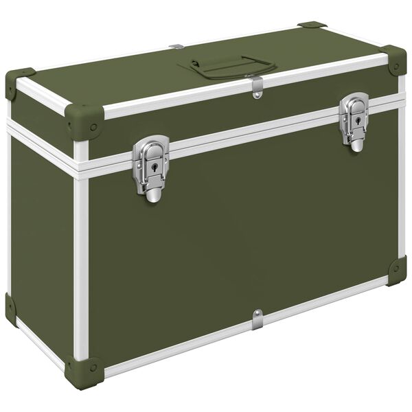 vidaXL M&acirc;nere pentru dulap 12 pcs Verde măsliniu 85 x 45 mm Metal