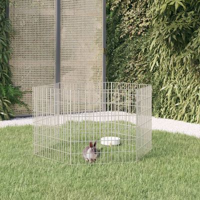 vidaXL Cușcă pentru iepuri, 6 panouri, 54x60 cm, fier galvanizat