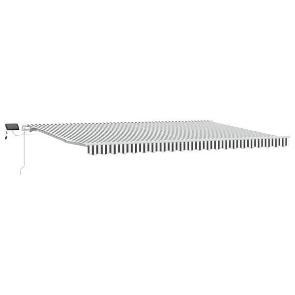 vidaXL Copertină retractabilă manual cu LED, antracit/alb, 500x300 cm