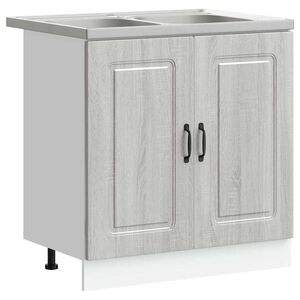 vidaXL Dulap de bucătărie Kalmar Gri Sonoma 80 x 46 x 81,5 cm