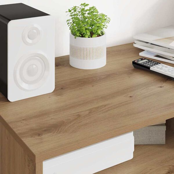 vidaXL Cabinet TV Stejar Artizanal 100 x 48 x 43 cm Lemn compozit