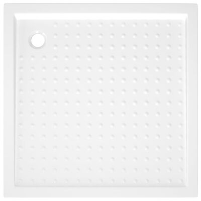 vidaXL Cădiță de duș cu puncte, alb, 80x80x4 cm, ABS