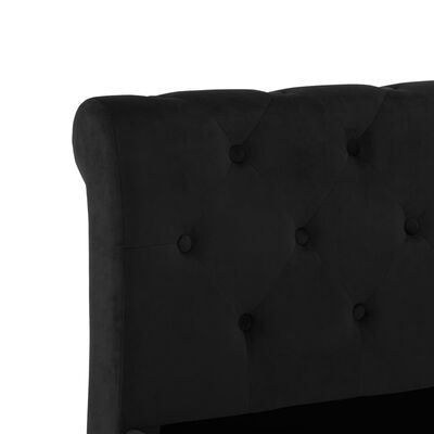 vidaXL Cadru de pat, negru, 200 x 200 cm, catifea