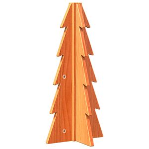 vidaXL Brad de Crăciun decorativ, maro ceruit, 49 cm, lemn pin masiv