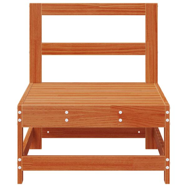 vidaXL Canapea de Grădină Din Mijloc Lemn masiv de pin Maro Ceară