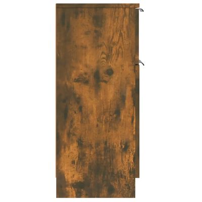 vidaXL Servantă, stejar fumuriu, 30x30x70 cm, lemn prelucrat