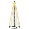 vidaXL Brad de Crăciun LED 165 cm 270 LED-uri Alb cald Fier Negru