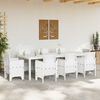 vidaXL Masă de grădină pentru dining Alb 250 x 100 x 73 cm poliratan