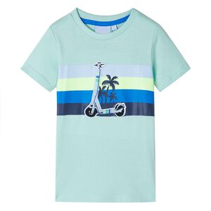 vidaXL Tricou pentru copii, verde mentă deschis, 140