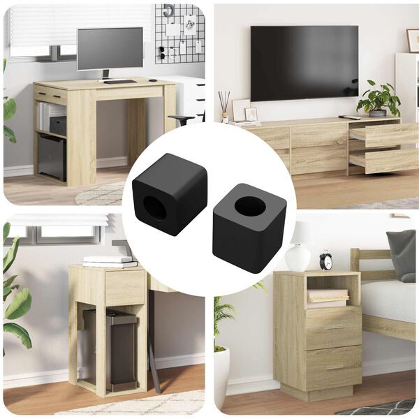 vidaXL Suport pentru Sertar 2 pcs Negru 15 x 15 x 15mm Copolimer PP