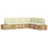 vidaXL Set de canapele de exterior Alb 273 x 213,5 x 73 cm Poliester