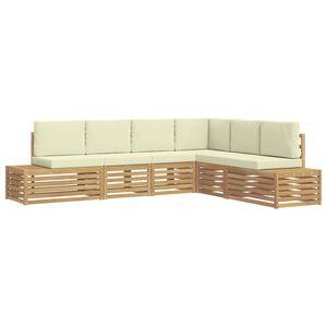 vidaXL Set de canapele de exterior Alb 273 x 213,5 x 73 cm Poliester