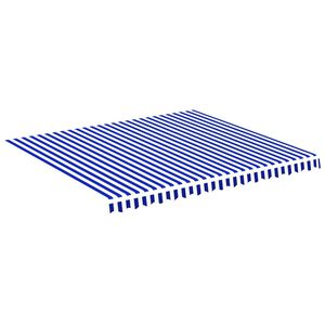 vidaXL P&acirc;nză de rezervă copertină, albastru și alb, 380x345 cm, poliester