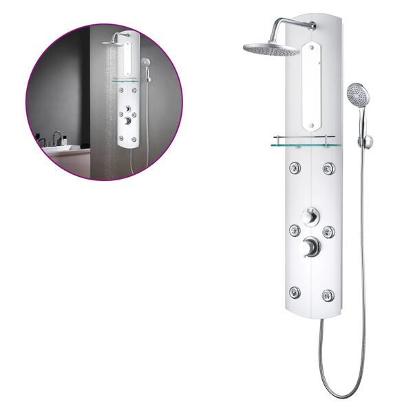 vidaXL Unitate panou de duș, 25 x 43 x 120 cm, argintiu