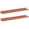 vidaXL Raft de perete 2 buc. Roșu 60 x 9 x 3 cm Lemn prelucrat