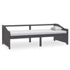 vidaXL Pat de zi cu 3 locuri, gri &icirc;nchis, 90x200 cm, lemn masiv pin