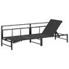 vidaXL Șezlong Negru 200 x 62 x 59,5 cm Textilenă