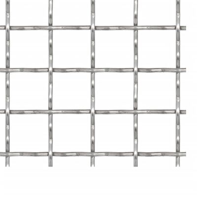 vidaXL Gard de sârmă sertizată, 50x50 cm, 11x11x2 mm, oțel inoxidabil