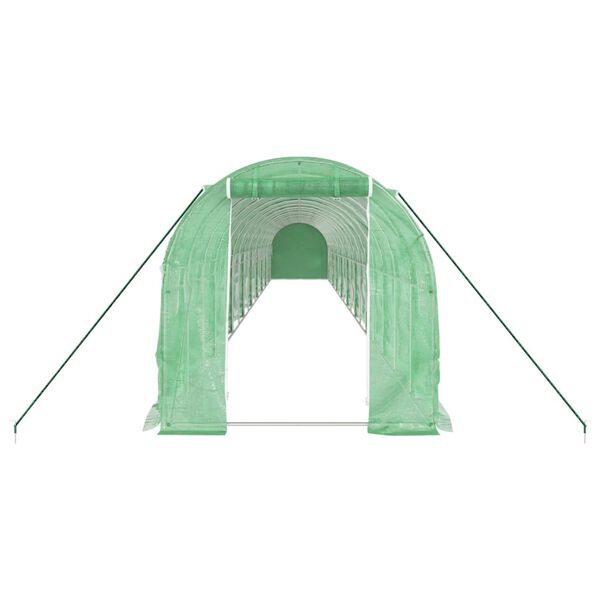 vidaXL Seră cu cadru din oțel, verde, 36 m&sup2;, 18x2x2 m