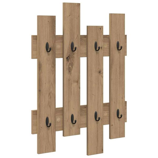 vidaXL Răcător de paltoane montat pe perete Pe perete stejar artizanal