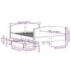vidaXL Cadru de pat fără saltea, alb, 150x200 cm, lemn masiv pin