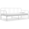 vidaXL Cadru pat canapea extensibilă, alb, 90 x 200 cm, metal
