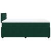 vidaXL Pat box spring cu saltea, verde &icirc;nchis, 120x190 cm, catifea