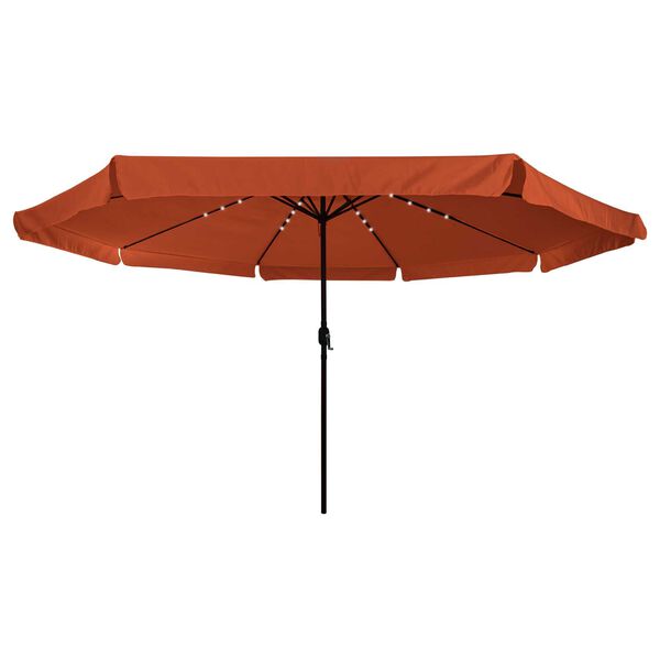 vidaXL Parasol de Grădină Roșu și Negru 395 x 395 x 245 cm