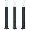 vidaXL St&acirc;lpi iluminatori cu priză, 3 buc., 80 cm, negru, IP44