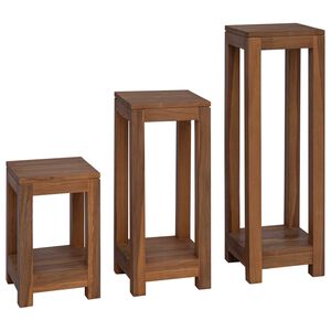 vidaXL Suport pentru plante 3 buc. natural 25 x 25 x 80 cm