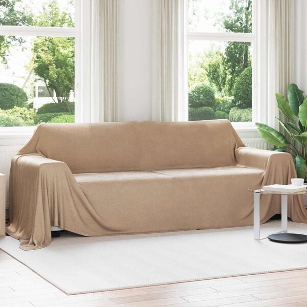 vidaXL Pătura de aruncat Culoare Cămilă 350 x 270 cm Molton
